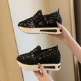 thumbnail image 1 of Zapatillas de deporte con cuña oculta para mujer, zapatos cómodos informales tricolor plateados y negros para mujer, zapatillas de verano para caminar, zapatillas de plataforma, zapatos 35 Gao Jinjia LED, 1 of 2