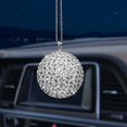 thumbnail image 4 of Bling Car Decor Bola de cristal para espejo retrovisor de coche, adorno colgante de diamantes de imitación, accesorios de coche para mujeres, adorno de bola de cristal para atrapar el sol JM, 4 of 5