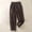 Coffee, variant on BRGZLK Women Linen Pants Fashion Summer Solid Color Cotton Linen Retro Loose Lightweight Straight Beachwear Casual Nine Points Pants with Pockets Coffee L