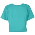 thumbnail image 5 of Rhuody Spring Tops For Womens Summer Short Sleeve Tee Solid Color Blouse Round Neck Cropped T Shirt Simple Wear Sky Blue S, 5 of 5