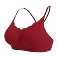 thumbnail image 2 of Ahuyic Womens Sports Bra,Summer Plus Size Bra,Womens Seamless Sports Bra Wirefree Yoga Bra With Removable Pads,Red,S, 2 of 3