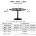 thumbnail image 2 of Round Fitted Tablecloth with Elastic Edge Design Table Cover Waterproof Stain-Resistant Wipeable Table Cloth Best for 38"-42" Round Tables for Outdoor Indoor Floral Geometry, 2 of 4