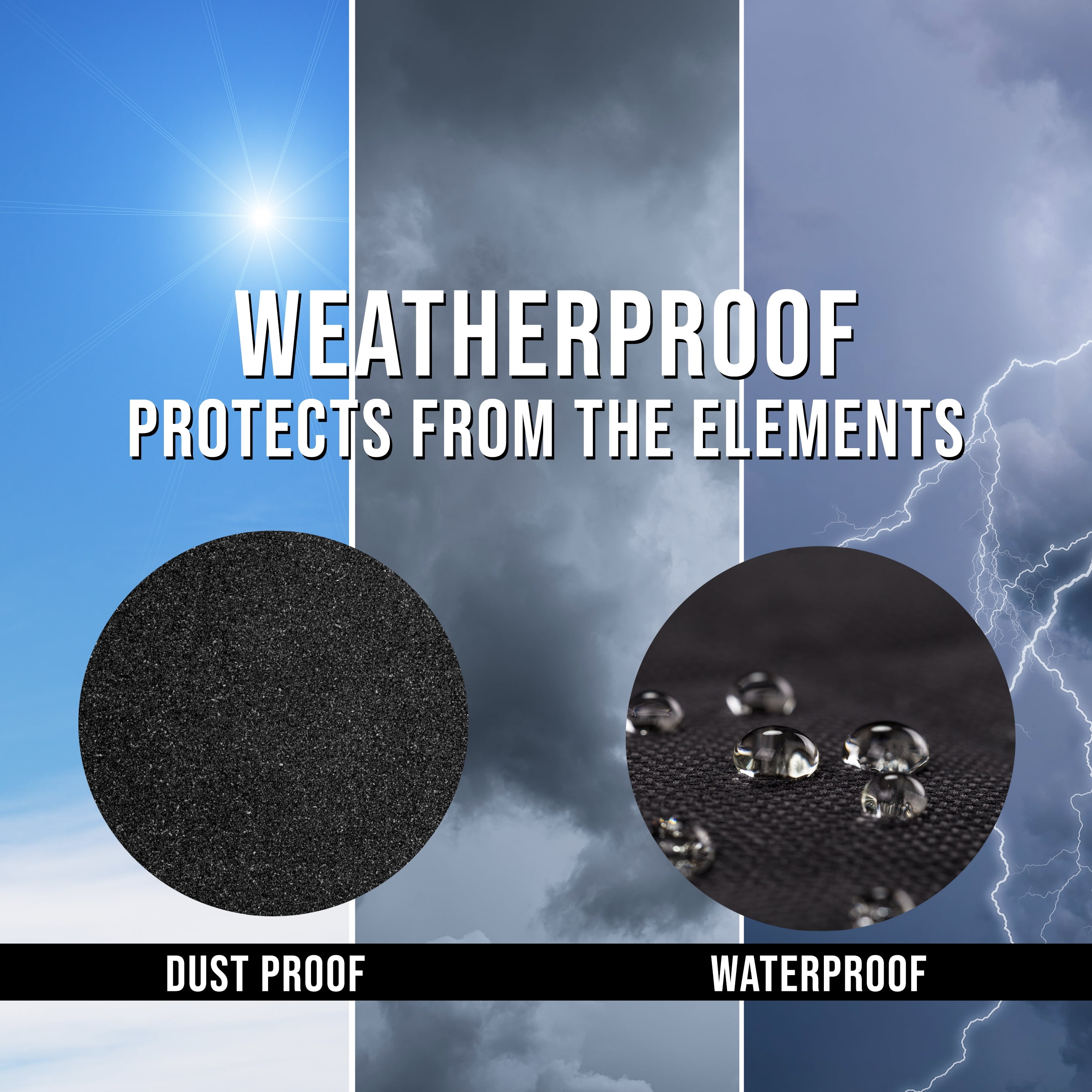 Atlantic Weatherproof, Outdoor TV Cover with Remote Pocket, Fits Most 40"-45" TVs, Black