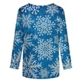 thumbnail image 4 of Pntutb - Camiseta holgada con estampado de moda para mujer, blusa de manga 3/4, cuello redondo, tops casuales Pntutb Pntutb-1924, 4 of 5
