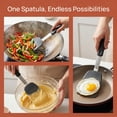 thumbnail image 3 of Unique Bargains Kitchen Utensils Set with Heat-Resistant Spatula Tools Black 13.2x3.9 inch, 3 of 5