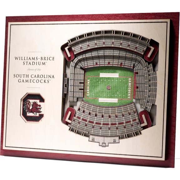 South Carolina Gamecocks 17'' x 13'' 5-Layer StadiumViews 3D Wall Art
