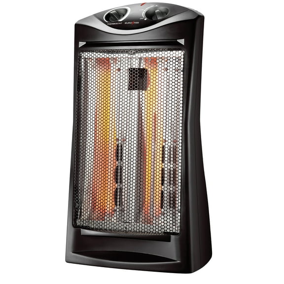 EUROSTAR HQH341BK Infrared Quartz Heater, Black