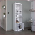 thumbnail image 4 of Bar Cabinet 71-Inch Modern with 12-Bottle Cubbies, Stemware Rack, Pull-Out Tray | Engineered Wood | Shelves Included, 4 of 8