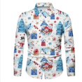 thumbnail image 1 of Camisa de manga larga con botones para fiesta de Año Nuevo, regalo de , nueva, con copos de nieve dorados, tallas s-6xl, 1 of 6