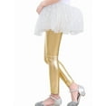 thumbnail image 3 of Rolanko Girls Metallic Leggings, Kids Stretchy Tights, Ankle Length Shiny Dance Pants, 3 of 4