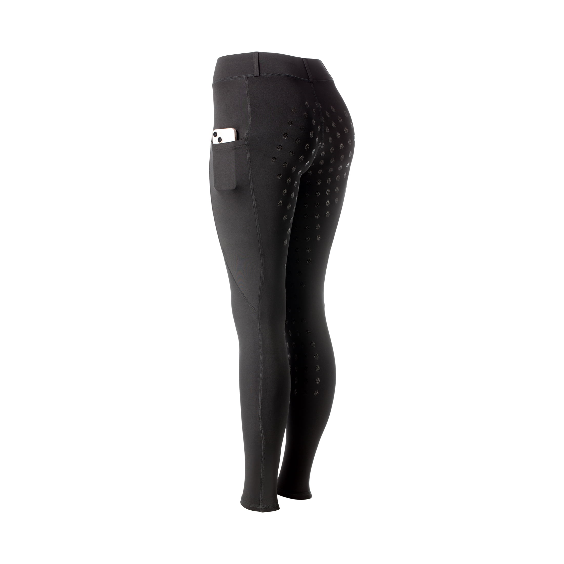 Equinavia Classic Womens Silicone Full Seat Horse Riding Pants with Phone Pockets | Equestrian Breeches Schooling Tights