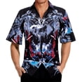 thumbnail image 3 of Barry.Wang Men Shirts Short Sleeve Cotton Hawaiian Beach Shirts Summer Designer Pritned Cool Button Casual, 3 of 4