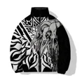 thumbnail image 3 of Abrigos de invierno para hombre, ropa de calle Harajuku con estampado de diablo, capa, armadura, chaqueta holgada de algodón con estampado de moda para hombre, chaquetas, abrigos, 3 of 5