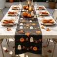 thumbnail image 6 of PoyoKee Halloween Table Runner 72 x 13 inch, Black Orange Striped Decorative Runner for Dining Table, Farmhouse Kitchen Decor, Halloween Decorations, 6 of 6