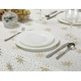 thumbnail image 1 of Kashi Home Holiday Decorative Twinkle Collection Tablecloth, Beautiful Shining Snowflake Design for Holidays Gathering, Buffet Table, Parties - 60"X102", Gold, 1 of 3