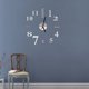 thumbnail image 3 of sweethay FelinngHoz Reloj de acrílico autoadhesivo DIY 3D Pegatinas de pared extraíbles Decoración del hogar Calcomanía Reloj - Rojo Decoración del hogar Plata, 3 of 3