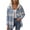 Light Blue, variant on DeHolifer Women Shirt Flannel Hooded Shacket Plaid Jacket Button Oversized Casual Jacket Black L