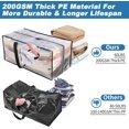 thumbnail image 5 of Bolsas de mudanza 90L - 4 bolsas de almacenamiento extra grandes transparentes y resistentes para ropa - Bolsas de embalaje con correas de mochila Asas fuertes Cremalleras, 5 of 5