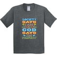 thumbnail image 3 of Inktastic Autism God Says I'm Perfect Youth T-Shirt, 3 of 5