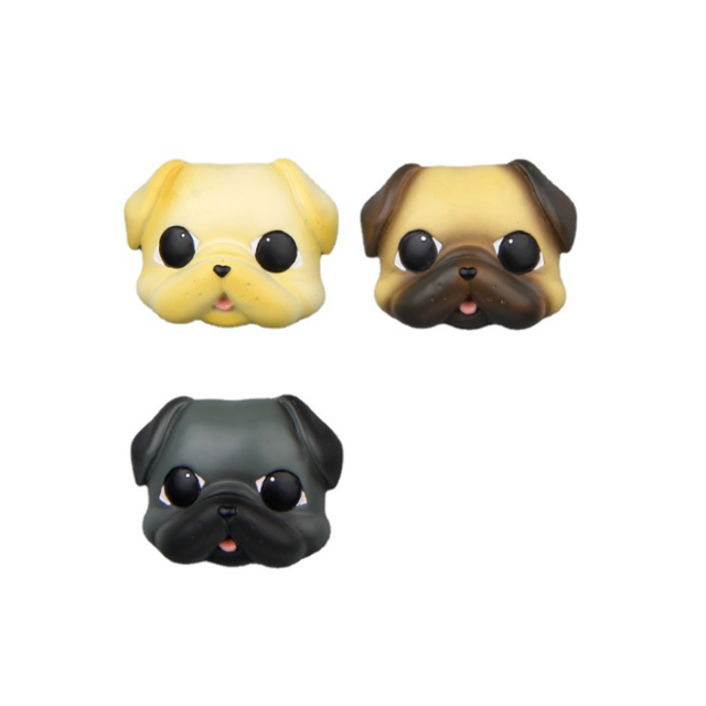 Refrigerador de resina 3D con forma de bonita cabeza de perro carlino con forma de imán para nevera,