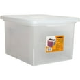 thumbnail image 2 of Lorell, LLR68925, Letter/Legal Plastic File Box, 1 Each, Clear, 2 of 4
