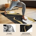thumbnail image 4 of Black and Gold Marble Wavy Lines Pattern Hot Yoga Mat Towel Non Slip for Hot Yoga - Quick-Drying Yoga Mat Cover with 4 Corner Pockets with Travel Bag - Hot Yoga Towel Non Slip 70"x26", 4 of 6