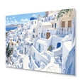 thumbnail image 2 of Designart "Odyssey in Santorini III" Greece Metal Art Living Room, 2 of 5