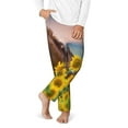 thumbnail image 2 of Yiaed Horse Sunflowers Print Teenagers' Lounge Pants, Loose PJ Bottoms, Long Pajama Pants for Men-Large, 2 of 6