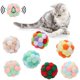thumbnail image 3 of Juego de 3 pelotas de peluche para gatos (3 colores), juguetes para gatos, pelotas para gatos, juguetes interactivos para mascotas, juguetes para gatitos, juegos, alivio del estrés, ejercicio, 3 of 4