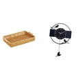 thumbnail image 1 of Cestas de almacenamiento,Cestas de almacenamiento de cocina tejidas con asas hechas a mano,Cestas de pan redondas Bandejas para servir Rectángulo,Reloj de pared,Reloj de pared con diseño de, 1 of 8