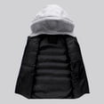 thumbnail image 6 of DHFJKG Mens Winter Vest Casual Zipper Pocket Drawstring Hooded Sleeveless Padded Jacket Leisure Jackets, 6 of 6