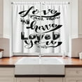 thumbnail image 2 of Black and White Curtains 2 Panels Set, Religious Love Each Other as I Loved You Western Spiritual Lettering, Window Drapes for Living Room Bedroom, 55W X 39L Inches, Black and White, by Ambesonne, 2 of 3