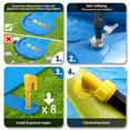 thumbnail image 4 of 32.8ft Long Pool/Grass Water Slide, Automatic Sprinkler Grass Water Slide, Safety Padding, Suitable for Pool Or Grass, 4 of 7