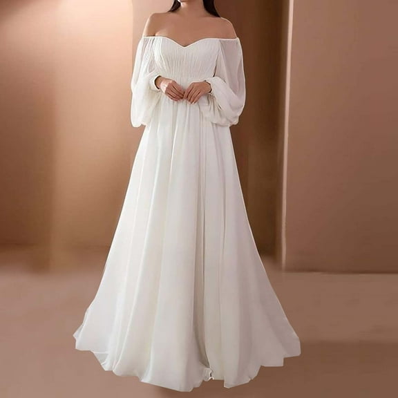 White Dresses Women Elegant Long Wedding Dress Strapless Bandeau Prom Dresses Slim Maxi Dress