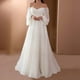 thumbnail image 5 of ICHUANYI Clearance Fashion Women's Elegant Sexy Casual One-shoulder Slim Sling Solid Color Long Dress Skirt Dress(White, M) ICHUANYI WER2023080707974, 5 of 8