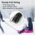 thumbnail image 6 of 2Pcs Pink 36-Inch Kids Snow Sled, Downhill Racer Toboggan with Tow Rope & Grips for Outdoor Fun, 6 of 8