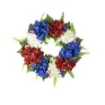 thumbnail image 2 of Hxoliqit Independence Day Decorative Wreath, Plastic Cloth Red and Blue, 2 of 6