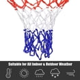 thumbnail image 3 of Heavy Duty Basketball Net Replacement 2-Pack - All Weather Nylon Mesh, Regulation Size, Red, White, Blue, 3 of 8