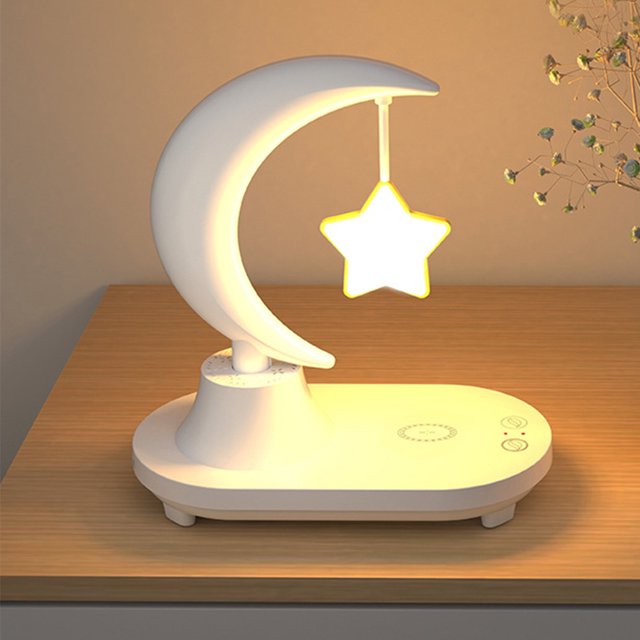 Lámpara de mesa compatible con Bluetooth Luz de altavoz LED de color de 2000 MAh para niños y niñas Hugtrwg Para estrenar