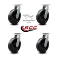 thumbnail image 2 of 10 Inch Extra Heavy Duty Phenolic Wheel Swivel Caster Set with 2 Swivel Locks, 2 of 2
