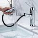 thumbnail image 1 of Modern Bathroom Faucet,Brass Bathroom Mixer Tap with Pull Out Spray,Hand Wash Basin Faucets,Hot and Cold Water Available,Chrome Plated, 1 of 5