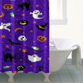 thumbnail image 4 of Halloween Purple Spider Web Pattern Shower Curtain 72"x84" ,Bathroom Decorative Shower Curtains Set with 12 Hooks,Modern Waterproof Washable Shower Curtain, 4 of 6