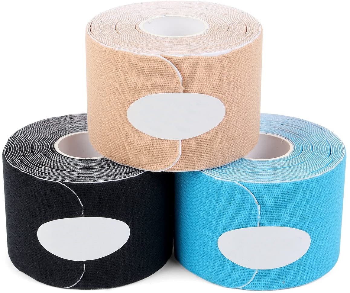 3 Rolls 5cmx5m Kinesiology Sports Elastic Tape Muscle Pain Care Therapeutic 