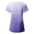 thumbnail image 7 of Tdoqot Womens Trendy Gradient Shirts- Short Sleeve Summer V-Neck Casual Loose Fit Tops Blouse Mint Green Size XL, 7 of 7