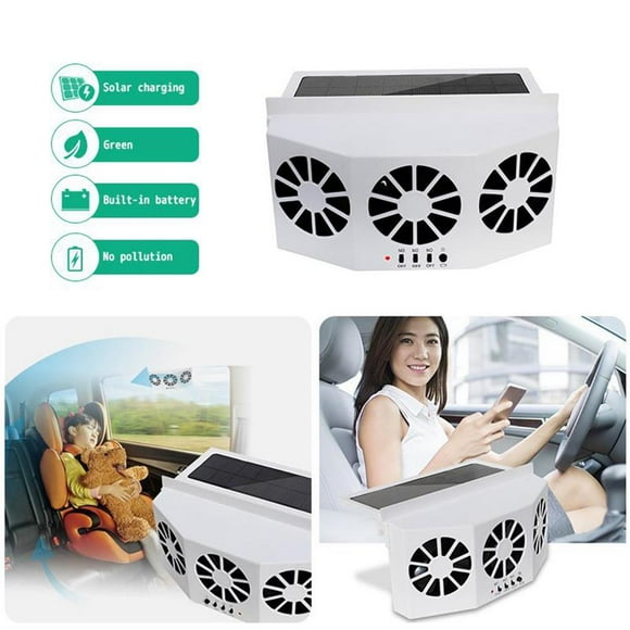 Speravity Ventilador de escape con energía Solar para coche, ventilador de ventilación para ventana, sistema de purificador de aire recargable, Automoción decorativa y accesorios Speravity VI004021-00