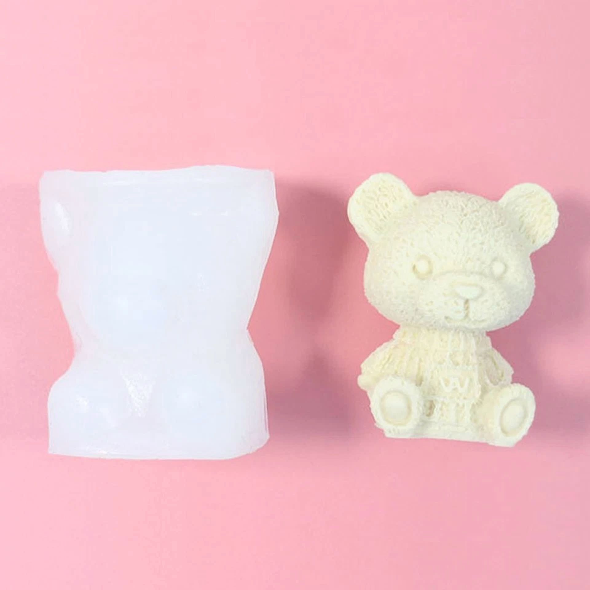 3D Ice Cube Maker Little Teddy Bear Shape Chocolate Cake Mould Tray Ice Cream Jq