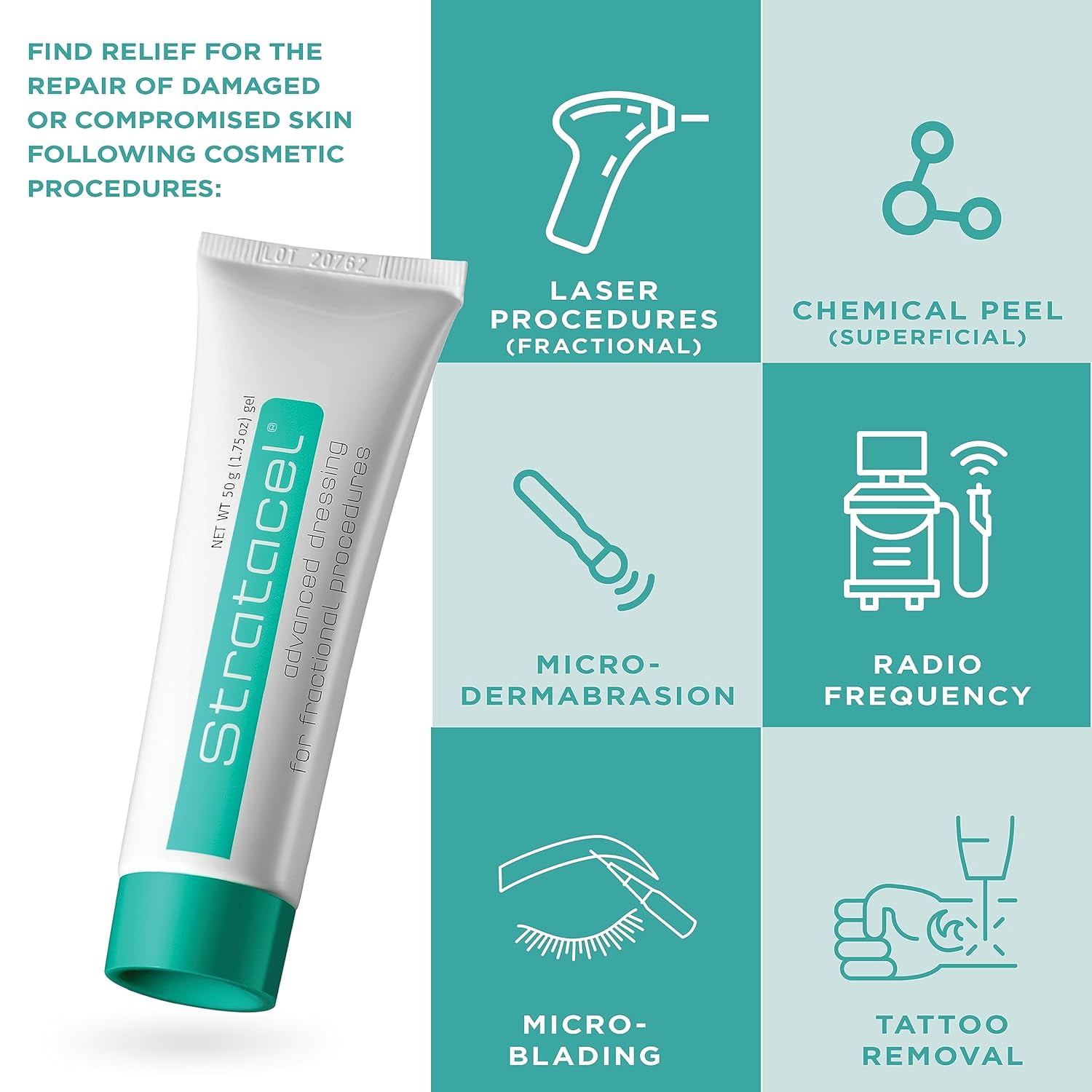 stratacel wound dressing cream Stratacel 10g - Advanced Dressing for Fractional Procedures