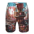 thumbnail image 3 of Balery fairy-tale-world-with-delicious-candy Traje de Baño Estilo Hawaiano para Hombre, Shorts de Secado Rápido con Bolsillos-X-Large, 3 of 6
