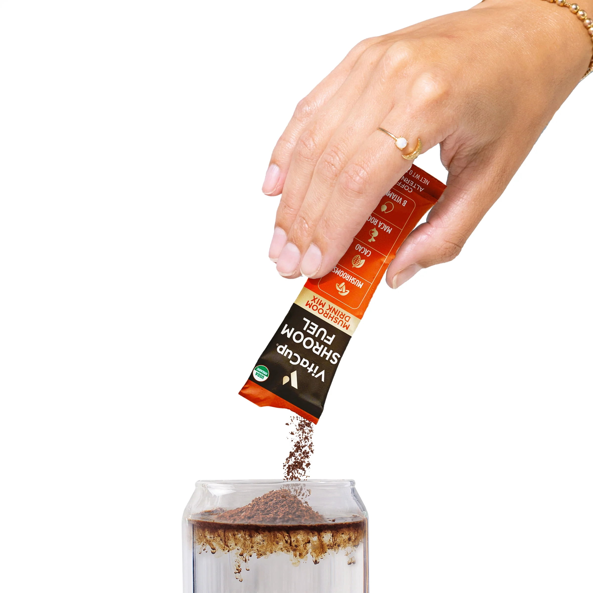 Shroom Fuel Mushroom Based Coffee Alternative Packets, 2-Pack, Total 48 Counts