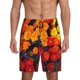 thumbnail image 1 of Balery Marigold Flowers In Different Colors Pantalones cortos de pijama de punto de algodón para hombre con cinturilla y bolsillos-Large, 1 of 6